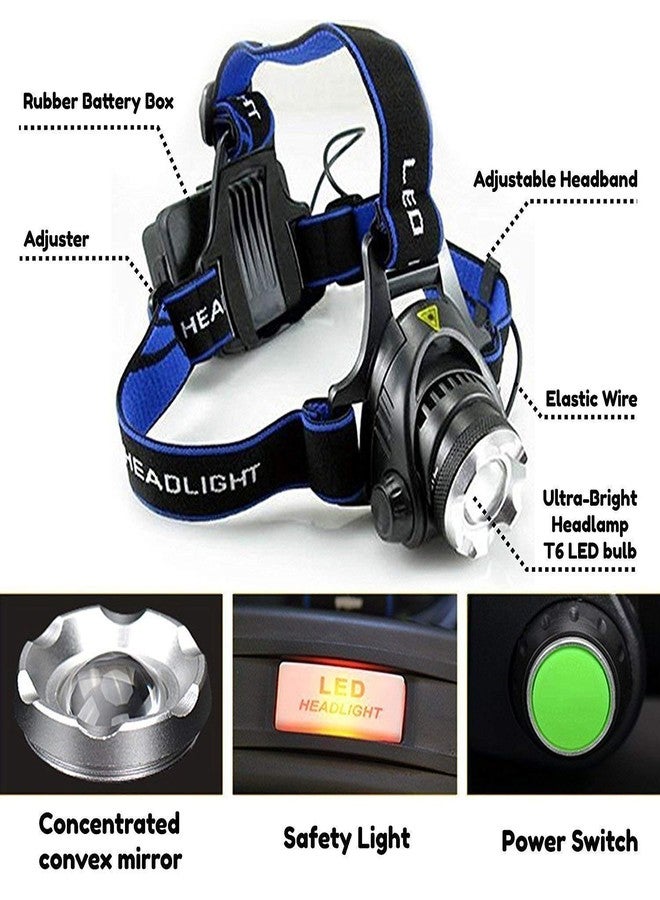 BSITFOW Rechargeable Head Torch | Hands Free Head Flashlight LED Lmap Water Resistant Drop Resistant Head Lamp Spotlight for Camping Fishing Running Cycling Best Super Bright Headlamp Light Black - Image 5